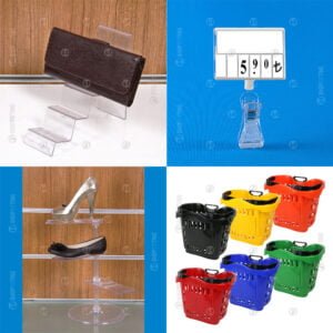 SLATWALL ACCESSORIES, SHOWCARD STANDS AND FRAMES