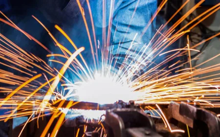 Shopfitting Production Welding Surface Treatment machine in operation