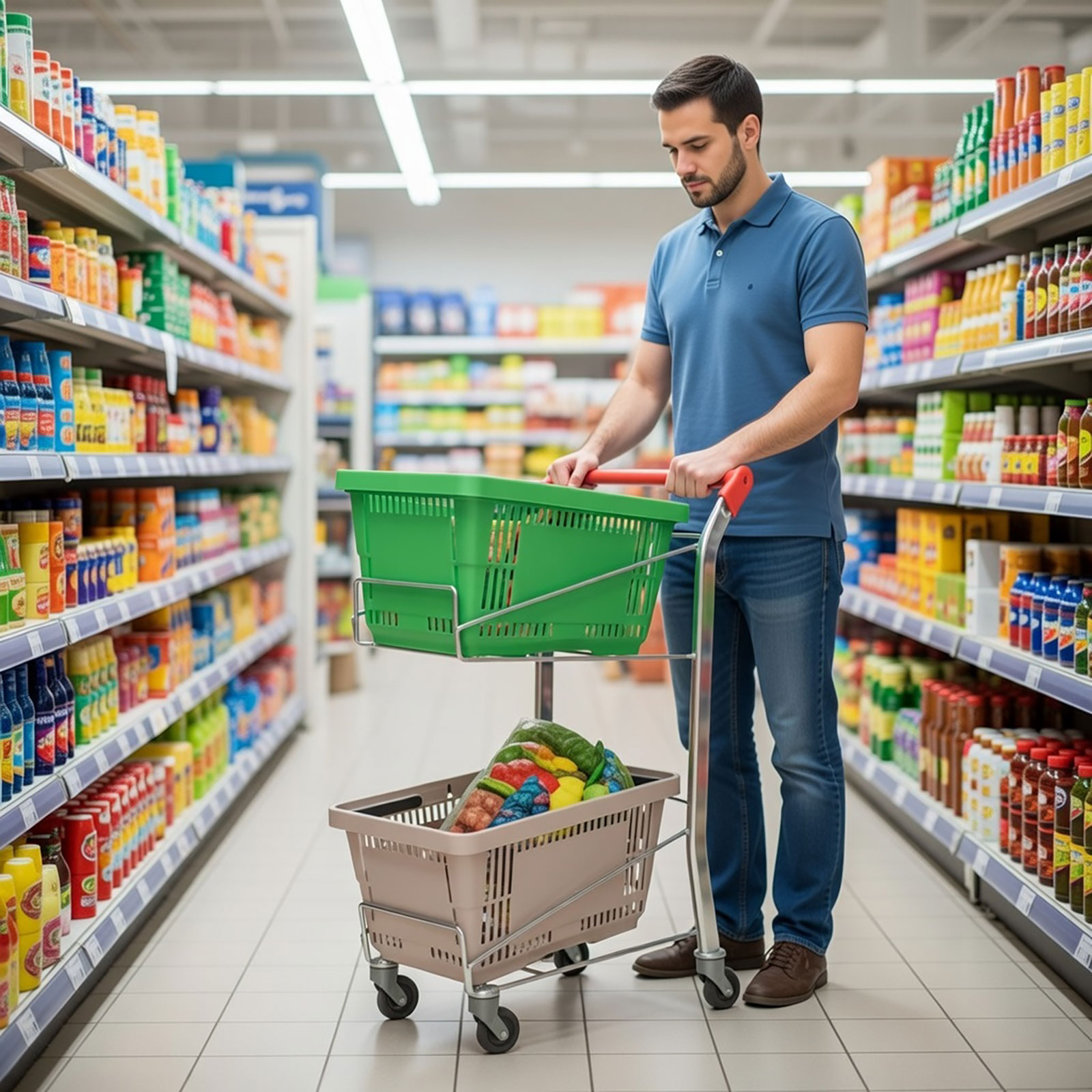 Utility / 2-Tier Plastic Cart